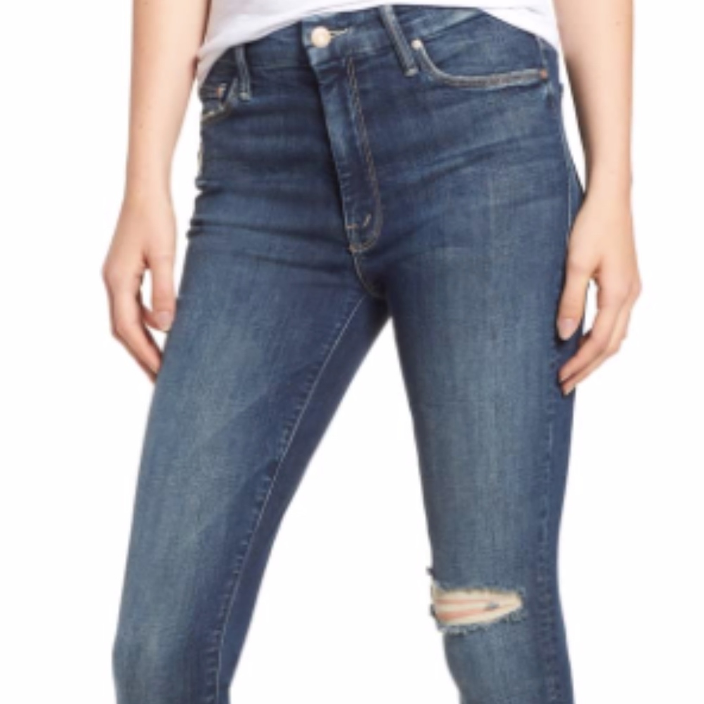MOTHER High Rise Looker Ankle Jeans